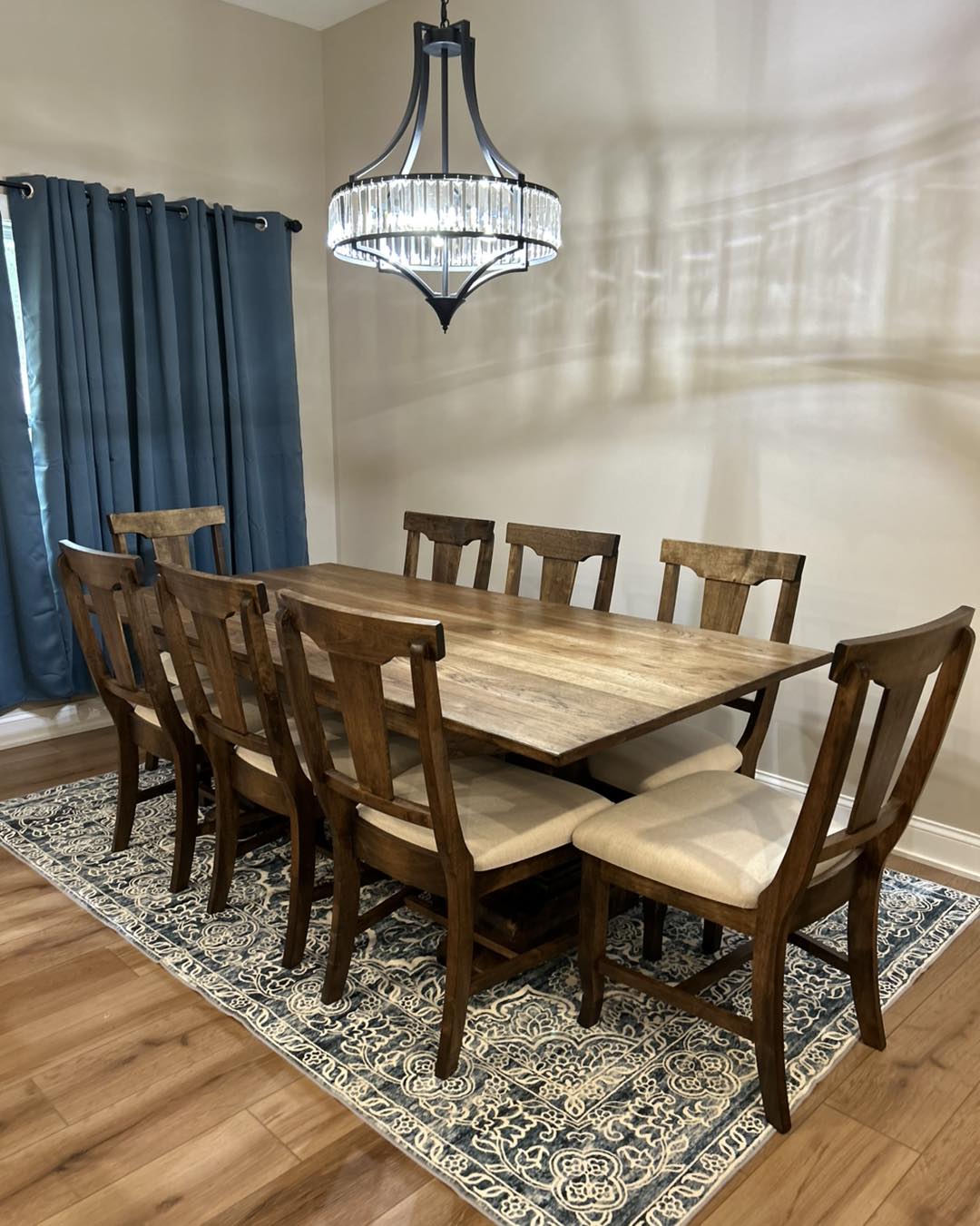 Flora Farmhouse Double Pedestal Table
