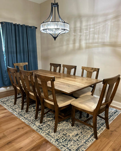 Flora Farmhouse Double Pedestal Table