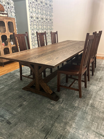 Classic X Frame Farmhouse Table